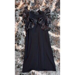 Black Ruffle Sleeve Dress – The Clothing Company